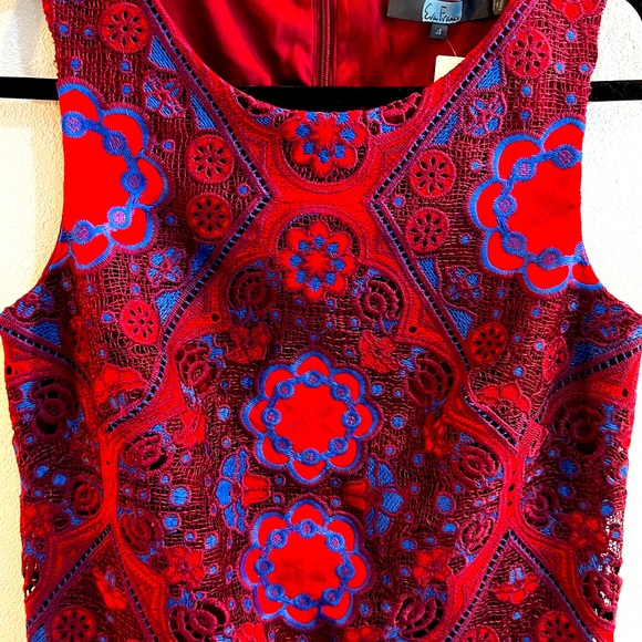 Eva Franco Dresses & Skirts - Eva Franco shift in stunning red, magnificent magenta, and brilliant blue. Sz. 4